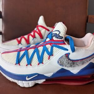 Nike Lebron XVII Low "Tune Squad/Space Jam" Men's Shoes White-University Red